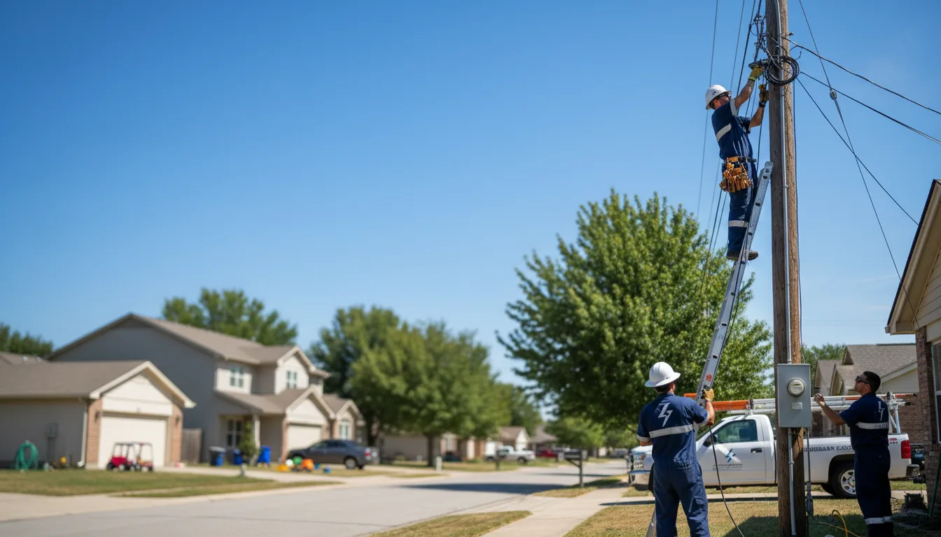 Residential electrician providing installation services in Danbury, TX